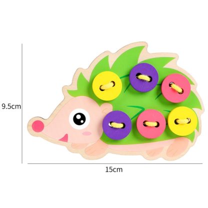 3 PCS Children Puzzle Button Threaded Desk Game Toy(Hedgehog) - Image 3