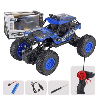 JZRC Alloy Remote Control Off-Road Vehicle Charging Remote Control Car Toy For Children Small Blue - Image 2