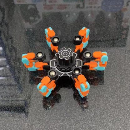 2 PCS Deformation Robot Fingertip Mechanical Top Toy, Color: Luminous Orange