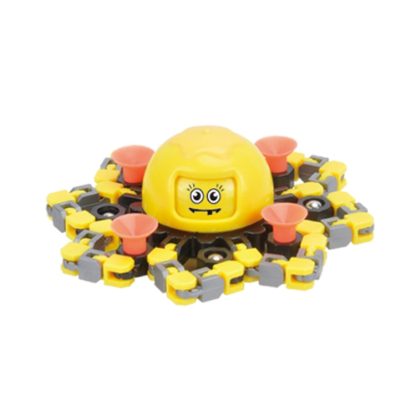 2 PCS Deformation Robot Fingertip Mechanical Top Toy, Color: Face Changing Octopus Yellow - Image 3