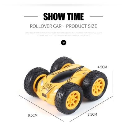 RD158-3 2.4G Mini High Speed Double Sided Remote Control Car Toy(English Box 08 Yellow) - Image 3