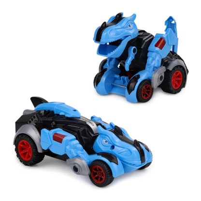 Inertial Collision Deformation Dinosaur Toy Car, Colour: Tyrannosaurus Rex Blue