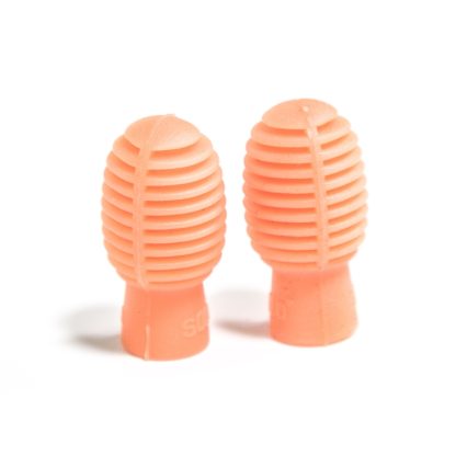 4 PCS / Set Drum Sticks Silicone Head Drum Cover Practice Drums Mute Protective Case(Orange) - Image 2