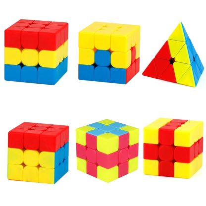 2 PCS Third-order Solid Color Puzzle Early Education Magic Cube Toy, Style: Sandwich - Image 2