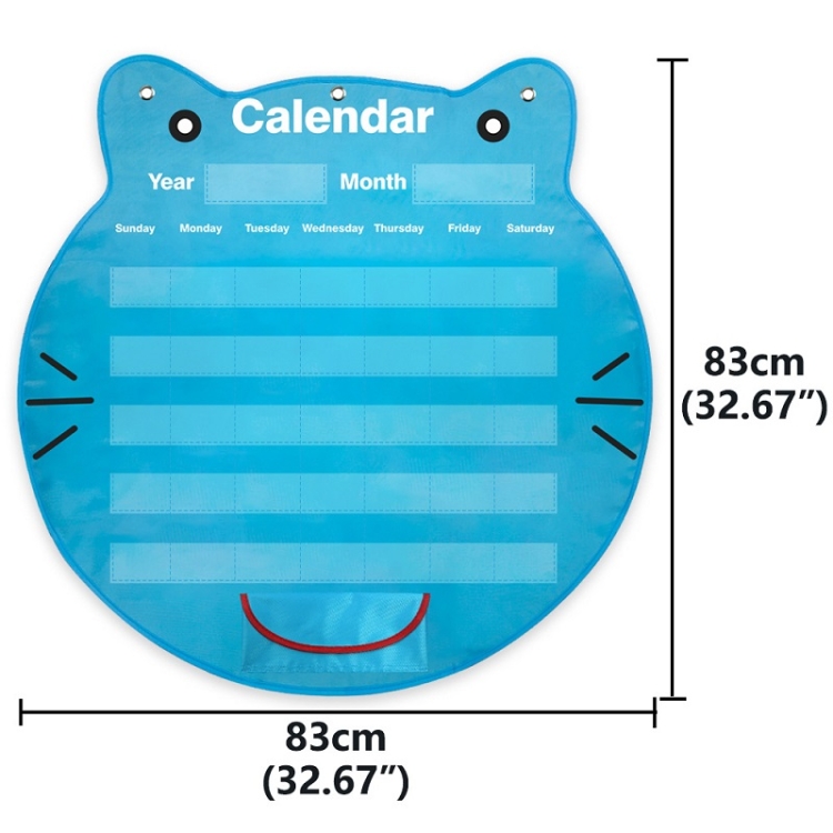 Classroom Decoration Cat Head Calendar Hanging Bag - Image 3