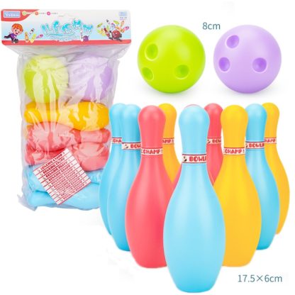 3 Sets Children Sports Recreation Plastic Bowling Toy Set, Size: 18cm - Image 2