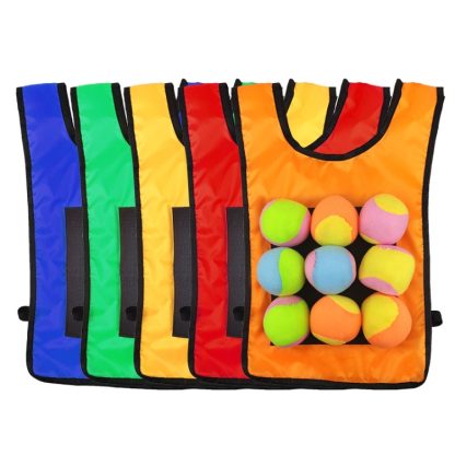 Children Dodgeball Vest For Parent-child Outdoor Games With 5 Balls, Specification: Small (Yellow) - Image 2