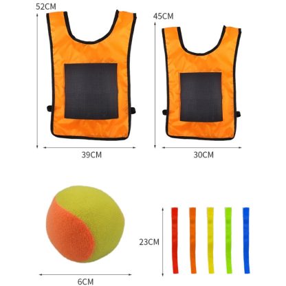 Children Dodgeball Vest For Parent-child Outdoor Games With 5 Balls, Specification: Small (Yellow) - Image 3