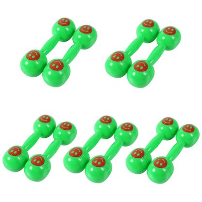 10 PCS Kindergarten Children Morning Exercise Plastic Rattle(Green)