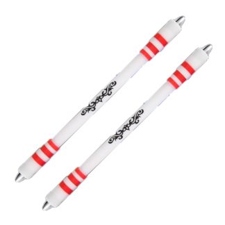 2 PCS Visual Spinning Pen Drop Resistant No Refill Rotary Pen Special(A5 Red)