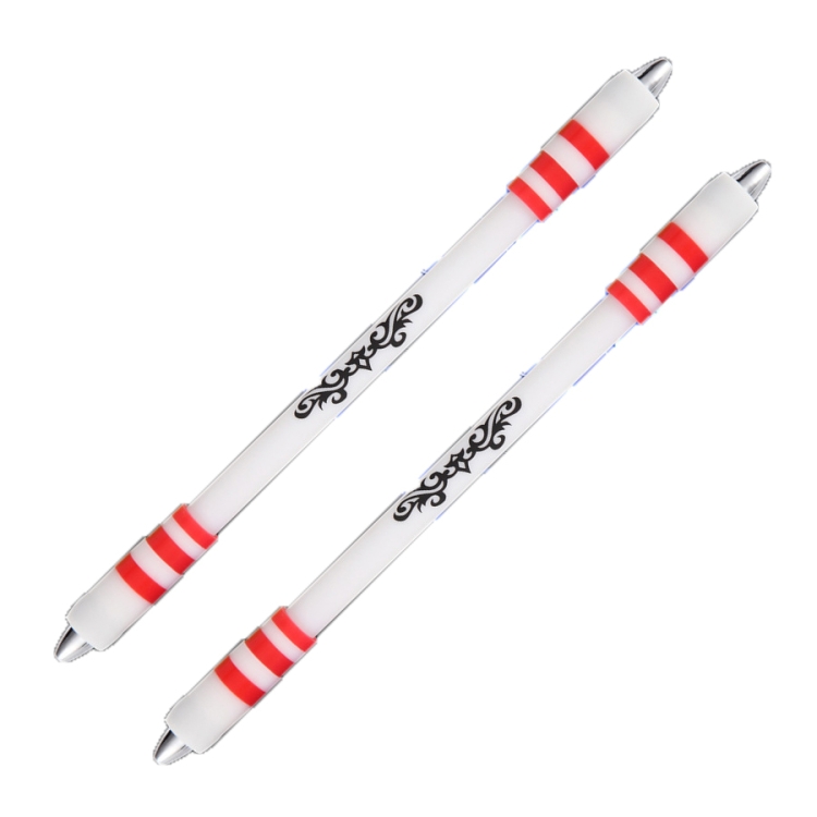 2 PCS Visual Spinning Pen Drop Resistant No Refill Rotary Pen Special(A5 Red)