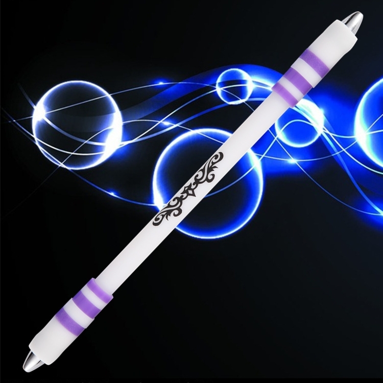 2 PCS Visual Spinning Pen Drop Resistant No Refill Rotary Pen Special(A5 Purple) - Image 2
