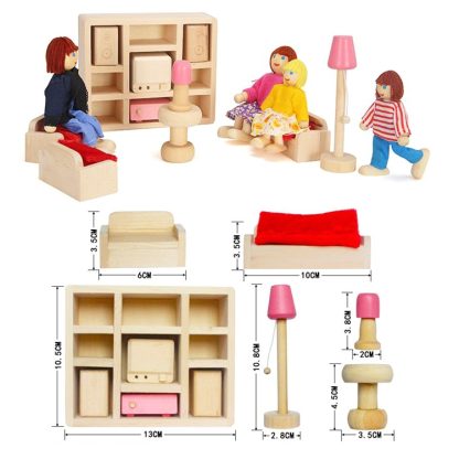 Pretend Play Mini Simulation Children Small Furniture Doll House Toy(Living Room) - Image 2