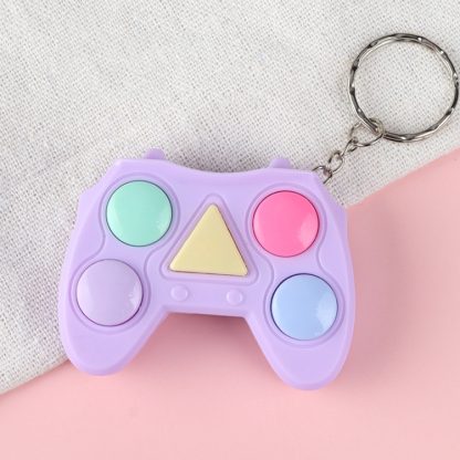 3 PCS Mini Memory Handle Game Console Keychain Pendant(Purple)