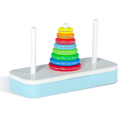 Qiyi Tower of Hanoi Puzzle Geometric Stacker Kids Developmental Toy,Style: 8 Layers