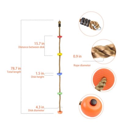 Children Exercise Climbing Rope Five Knot Swing Rope, Color Random Delivery - Image 3