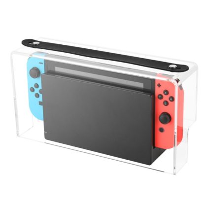 Game Stand Acrylic Dustproof Carrying Case For Switch OLED(Transparent)