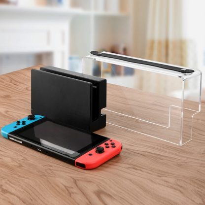 Game Stand Acrylic Dustproof Carrying Case For Switch OLED(Transparent) - Image 2