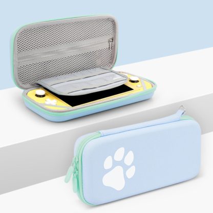 Baona BN-F005 Cat Paw Pattern Cconsole Storage Bag For Switch Lite (Blue)