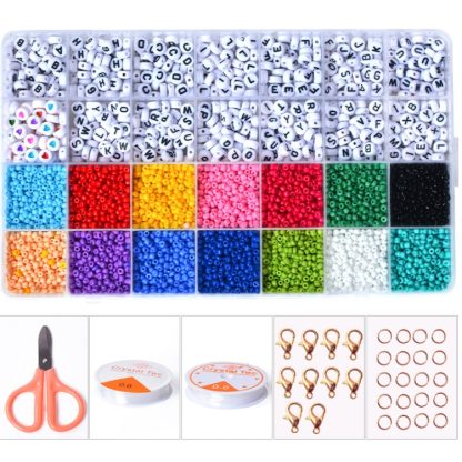 28 Grid Alphabet Beads Rice Beads DIY Beaded Bracelet Material