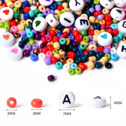 28 Grid Alphabet Beads Rice Beads DIY Beaded Bracelet Material - Image 3