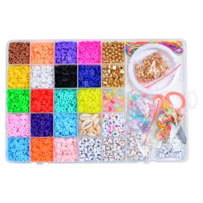 25 Grid 6mm Soft Ceramic Bead Flakes DIY Bracelet Necklace Making Materials - Image 2