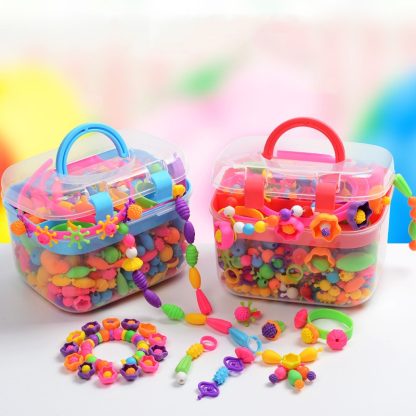 About 550pcs/box Beads Children Educational Toys DIY Handmade Beads(Boxed Red) - Image 2