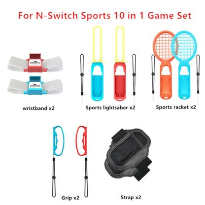 IPLAY HBS-447 10 In 1 Grip + Wrist Strap + Strap + Lightsaber + Racket Sports Set For Nintendo Switch(As Show) - Image 2