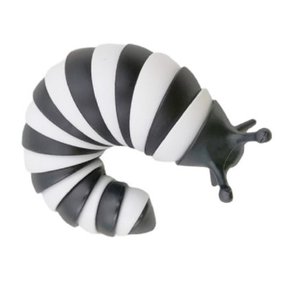 2 PCS Creepy Caterpillar Decompression Toy(Black White)