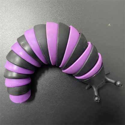 2 PCS Creepy Caterpillar Decompression Toy(Purple Black)