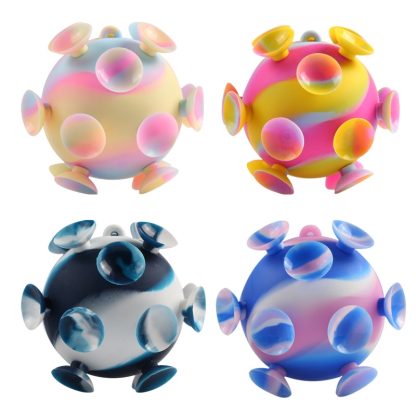 5 PCS Silicone Suction Cup Ball Decompression Toy( Blue) - Image 2