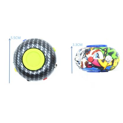 3 PCS Circular Rotary Decompression Fingertip Spinning Top, Color: Green Yellow 01 - Image 3