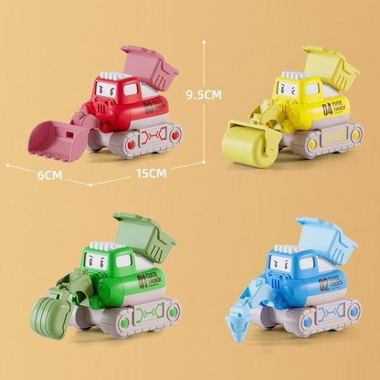 3 PCS 7799 Pressing Inertia Forward Cartoon Children Toy Car(Red) - Image 3