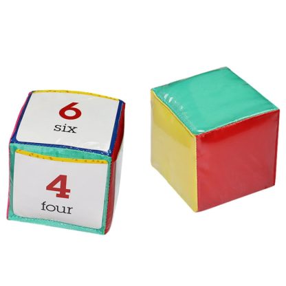 2 PCS / Set Insert Card Dice Learning Toys With Transparent Pocket