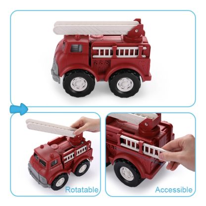 Children Simulation Engineering Fire Truck Puzzle Model Car, Spec: Rescue Fire Truck - Image 3