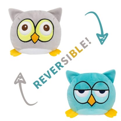 Reversible Flip Plush Toy Soft Cute Animal Flip Doll, Color: Blue Gray Owl - Image 2