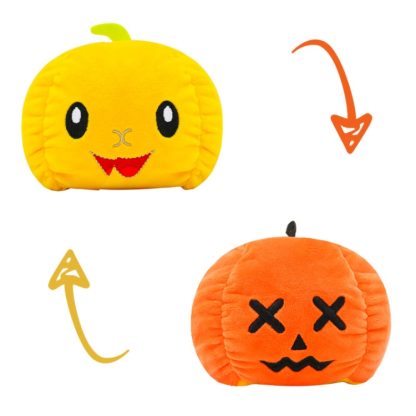 Reversible Flip Plush Toy Soft Cute Animal Flip Doll, Color: Orange Pumpkin