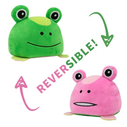 Reversible Flip Plush Toy Soft Cute Animal Flip Doll, Color: Green Frog - Image 2