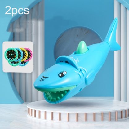 2pcs Children Early Education Luminous Projector Flashlight Story Machine With 6 Cards (Blue)