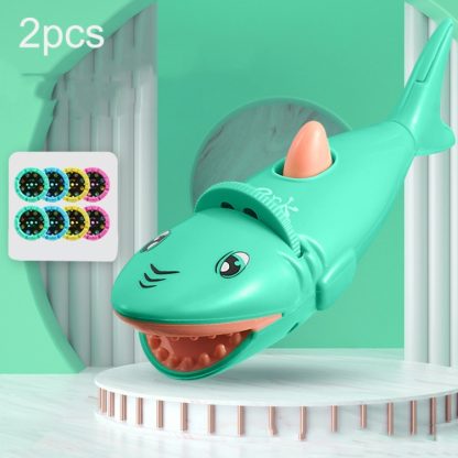 2pcs Children Early Education Luminous Projector Flashlight Story Machine With 8 Cards (Green)