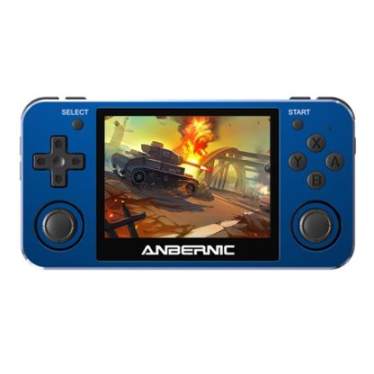 RG351MP NDS Arcade HD Retro Handheld Game Console, Memory: 16G+128G(Blue)