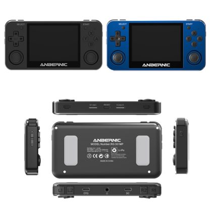 RG351MP NDS Arcade HD Retro Handheld Game Console, Memory: 16G+128G(Blue) - Image 2