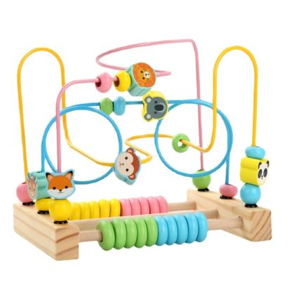 Children Beads Around Multifunctional Puzzle Block Toys, Style: Animal