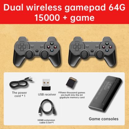 K9 Game Console Home TV Double Battle Simulator 64G Wireless Built-in 15000 Games - Image 2