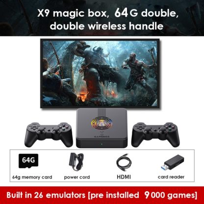 MANTE1 X9 Single System Simulator Dual Battle Video Game Set Top Box 4K HD Game Box 64G Built-in 9000 Games - Image 2