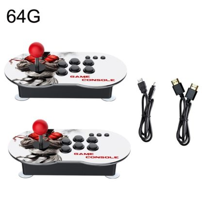 MANTE1 MT6 TV Console Game Joystick Turret HD 4K Game 2 Persons 64G Built-in 15000 Games+for PS1 Game