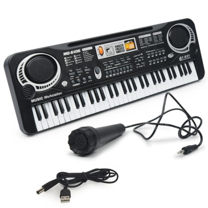 MQ6106 61-Keys Multifunctional Electronic Organ Children Toy with Microphone, Spec: USB Charging