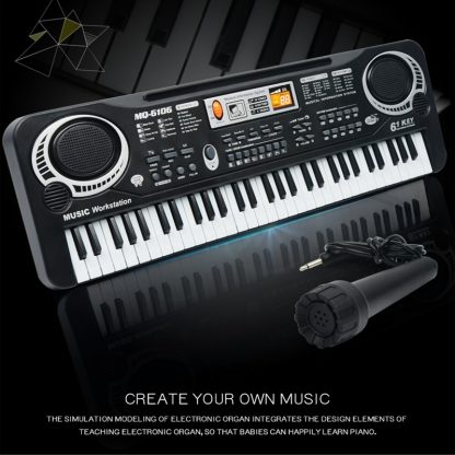 MQ6106 61-Keys Multifunctional Electronic Organ Children Toy with Microphone, Spec: USB Charging - Image 2