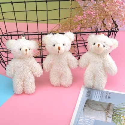 3pcs Pearl Velvet Bear Plush Keychain Toy Pendant(12cm)