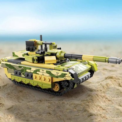 22016 T90M CAYI Tank Model Assembled Puzzle Building Blocks Children Toys